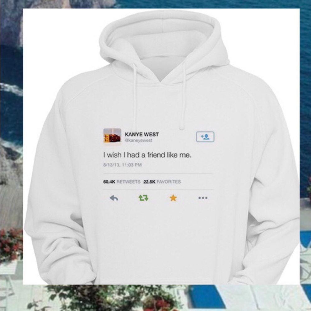 Kanye Large white hoodie